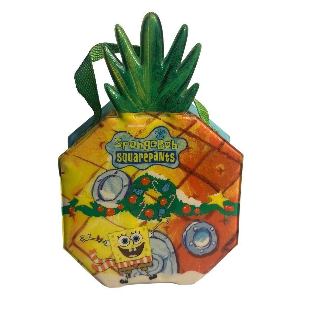 SpongeBob SquarePants 2003 Pineapple Holiday Christmas Edition Storage Container